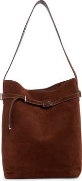 Madewell The Essential Belted Suede Bucket Tote
