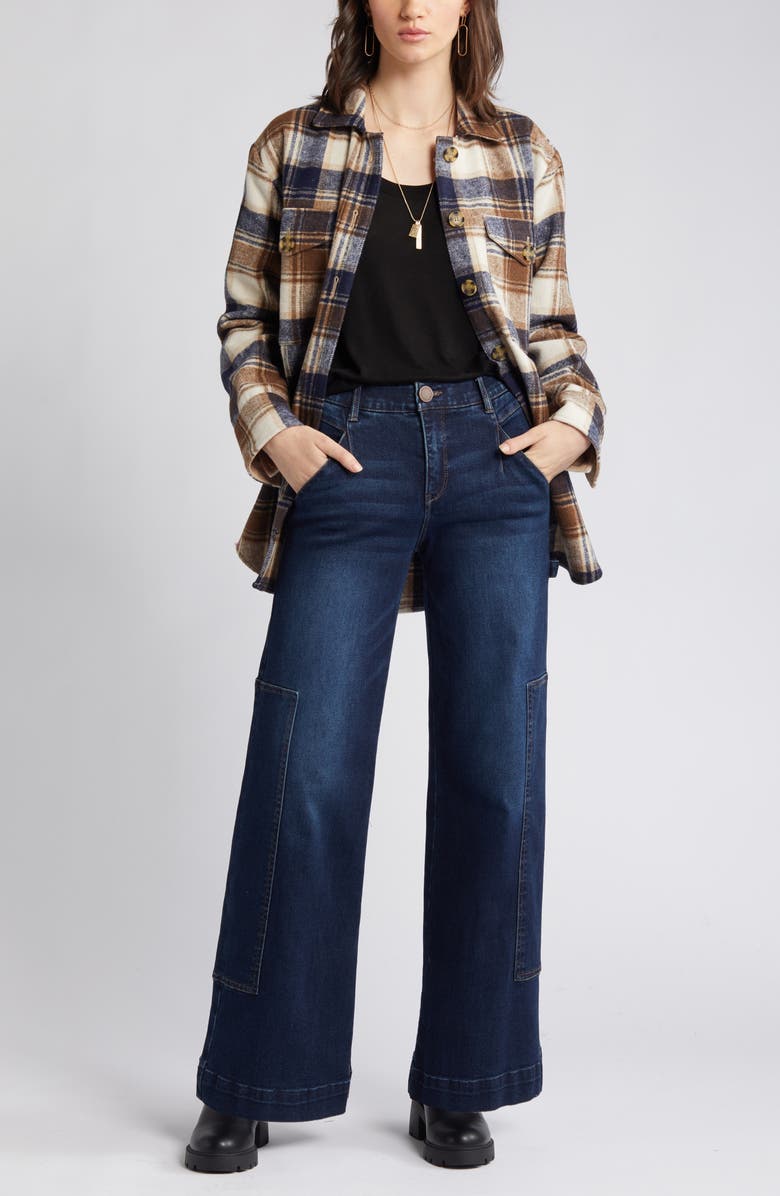 Wit & Wisdom 'Ab'Solution High Waist Wide Leg Carpenter Jeans, Main, color,