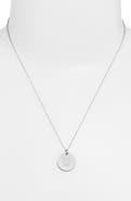 Nashelle Sterling Silver Initial Disc Necklace