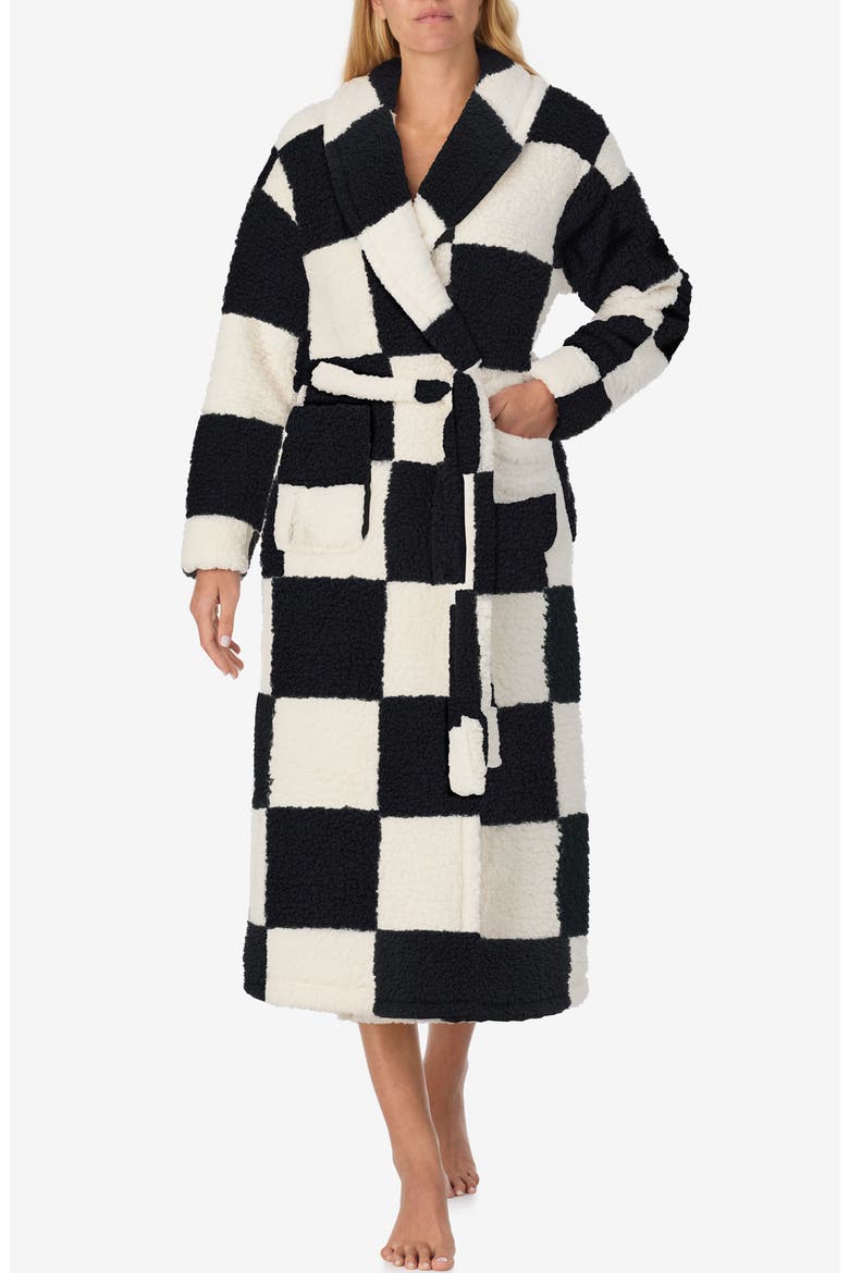 Checkered Robe, Main, color, BLACK CHECK