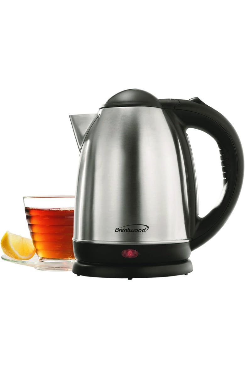 1.7L Stainless Steel Electric Kettle, Alternate, color, BLACK AND STAINLESS STEEL