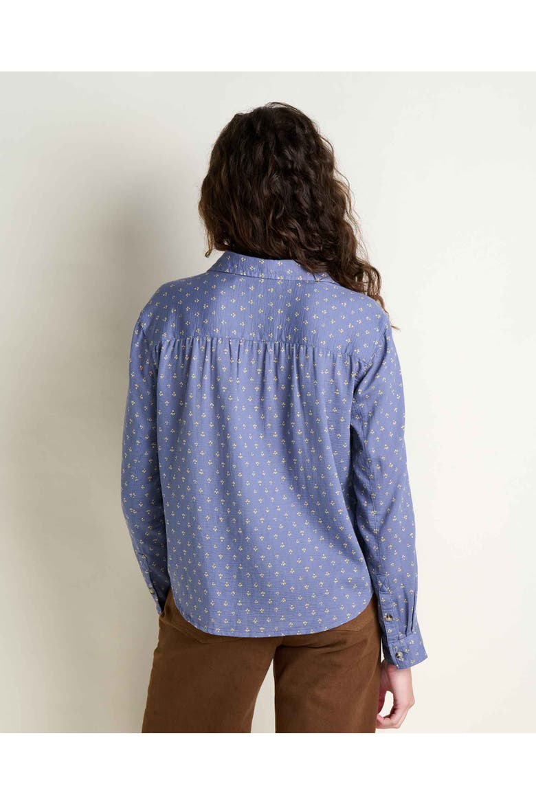 Manzana Boxy Long Sleeve Shirt, Alternate, color, Ocean Print