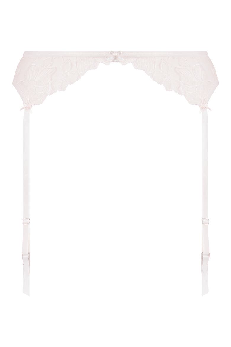 Lauren Embroidered Mesh Garter Belt, Alternate, color, SNOW WHITE