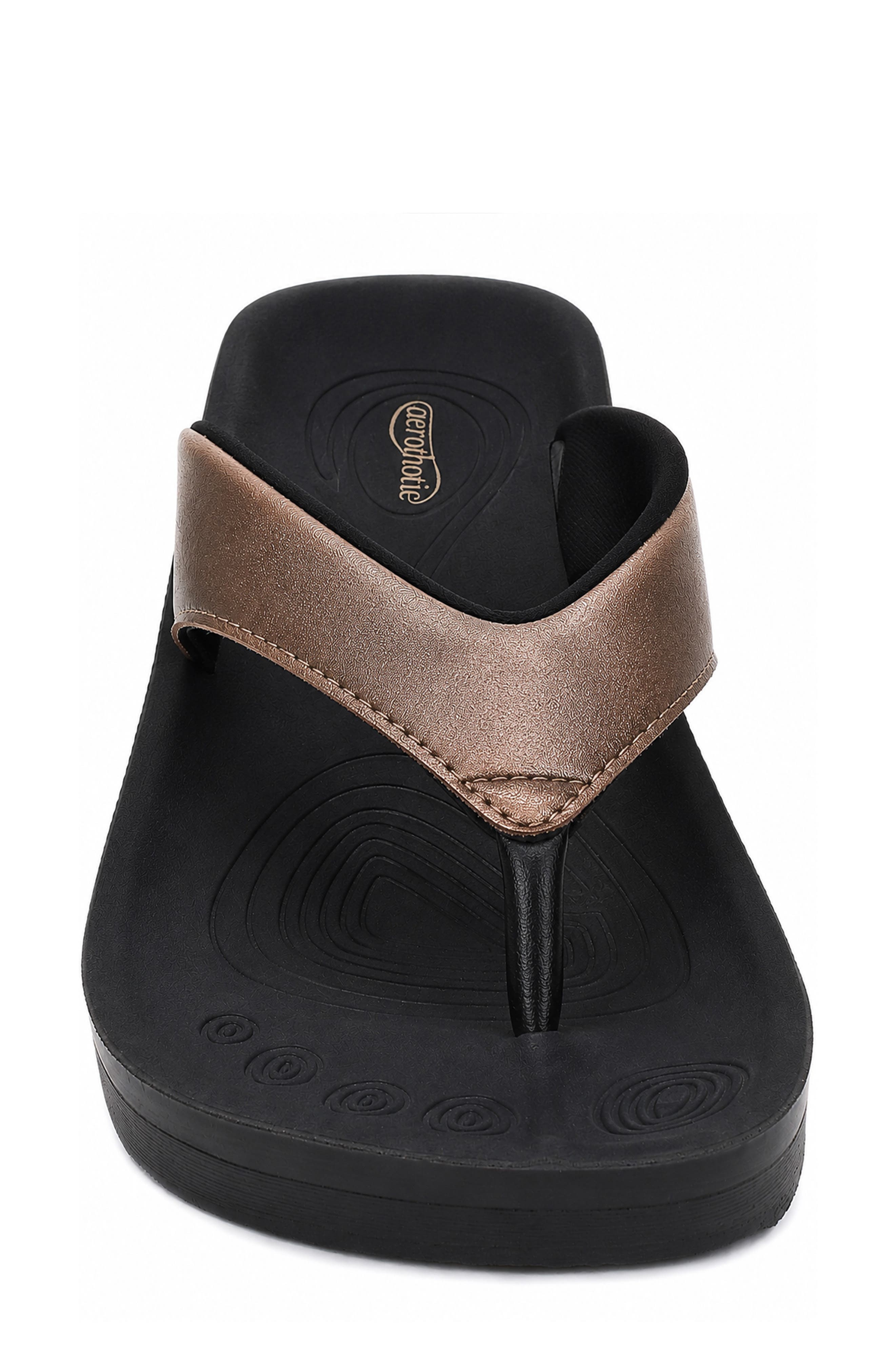 Pearly Fume Flip Flop, Alternate, color, BROWN
