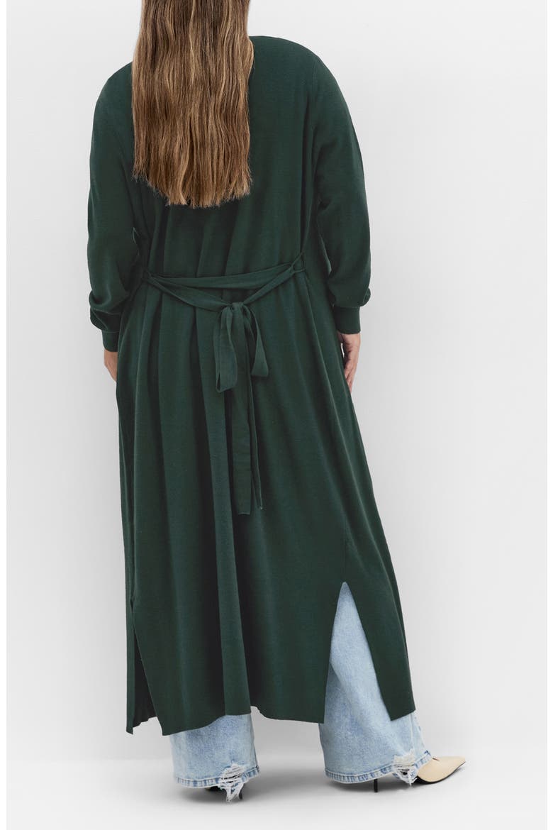 Goldie Tie Waist Cardigan, Alternate, color, HUNTER