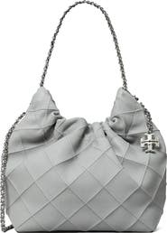 Tory Burch Mini Fleming Quilted Leather Hobo Bag