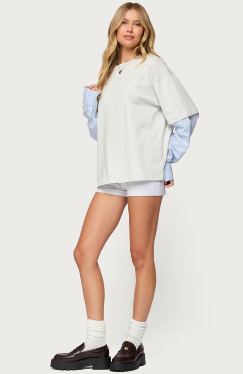 Edikted Tailor Oversize Layered Top In White