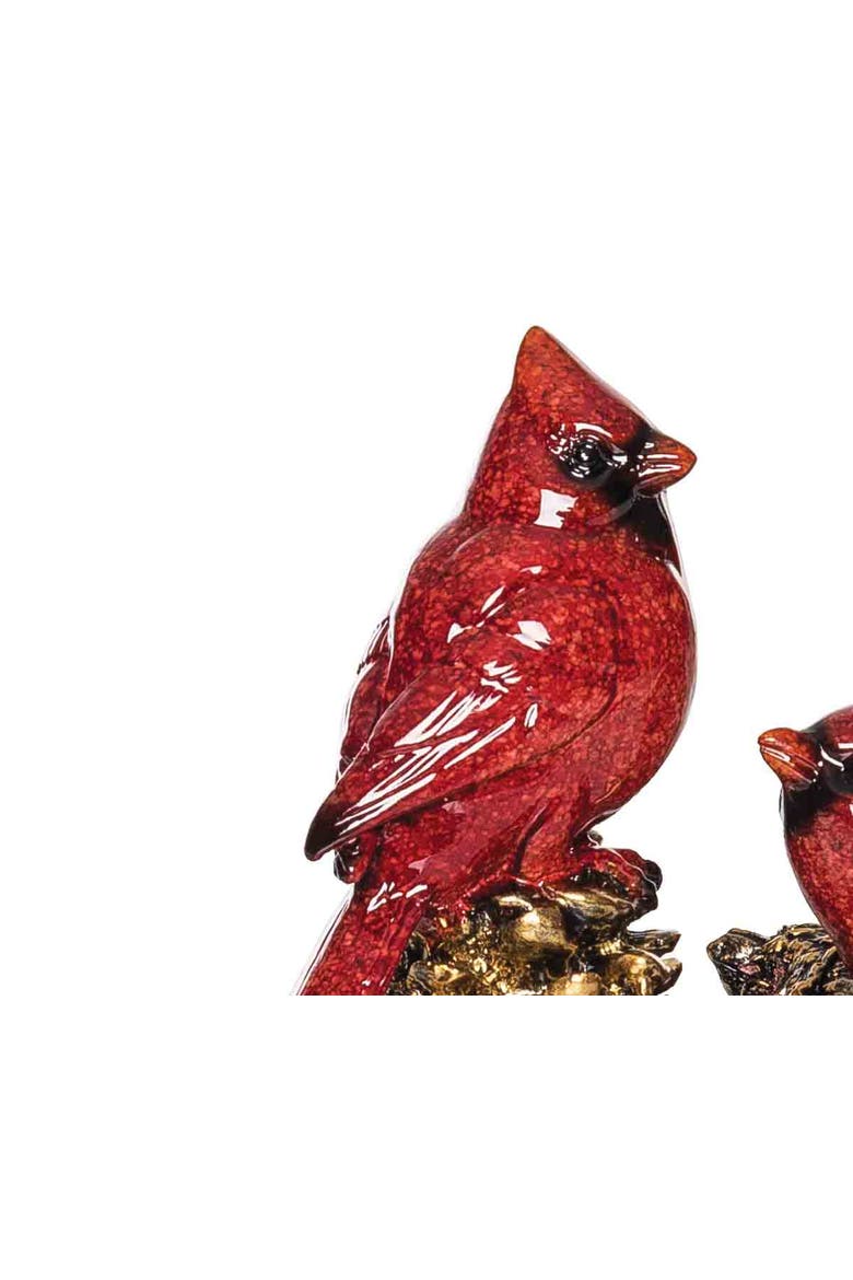 Double Cardinals Figurine, Alternate, color, Red