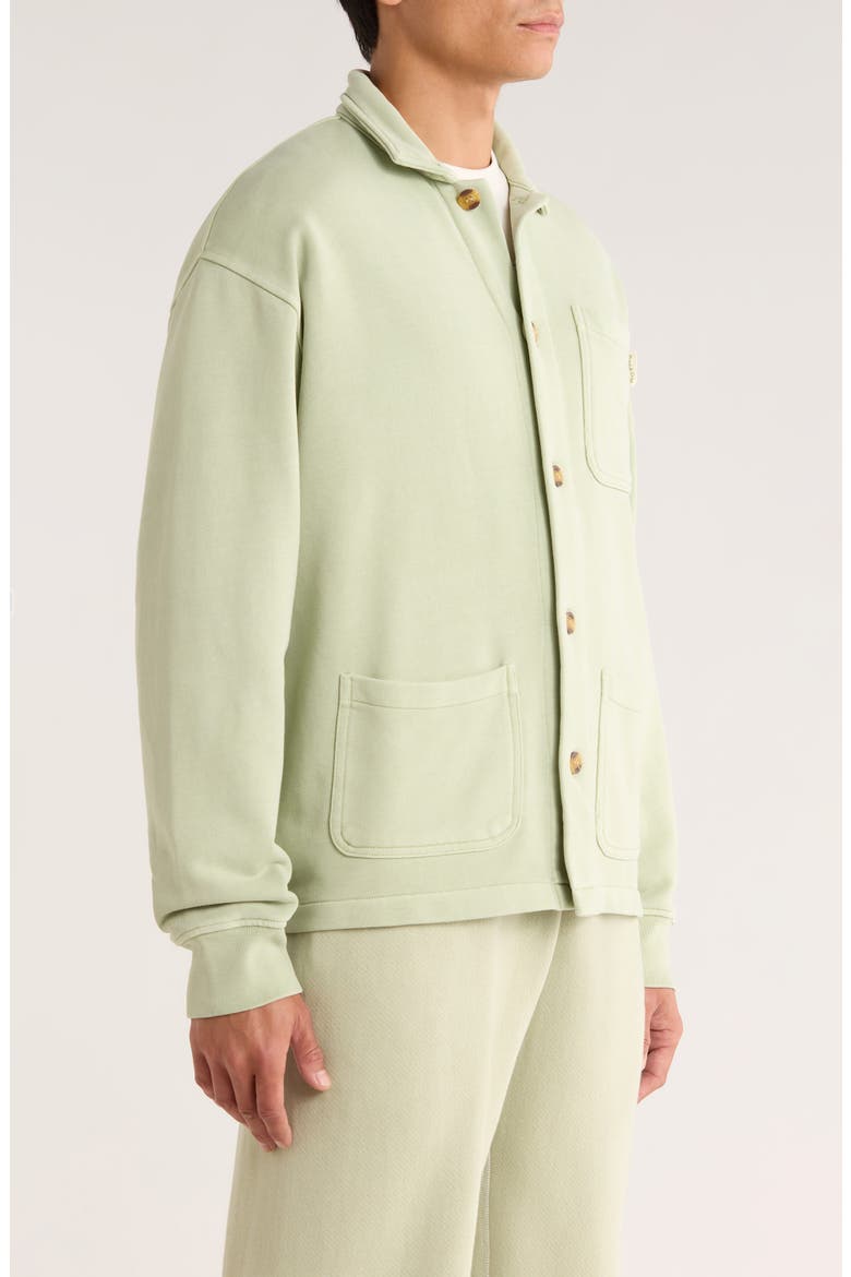 Wordmark Terry Chore Coat, Alternate, color, SAGE