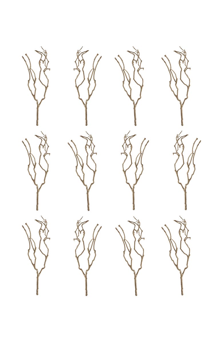 Storied Home Tea Tree Branch Decoration, Main, color, Brown