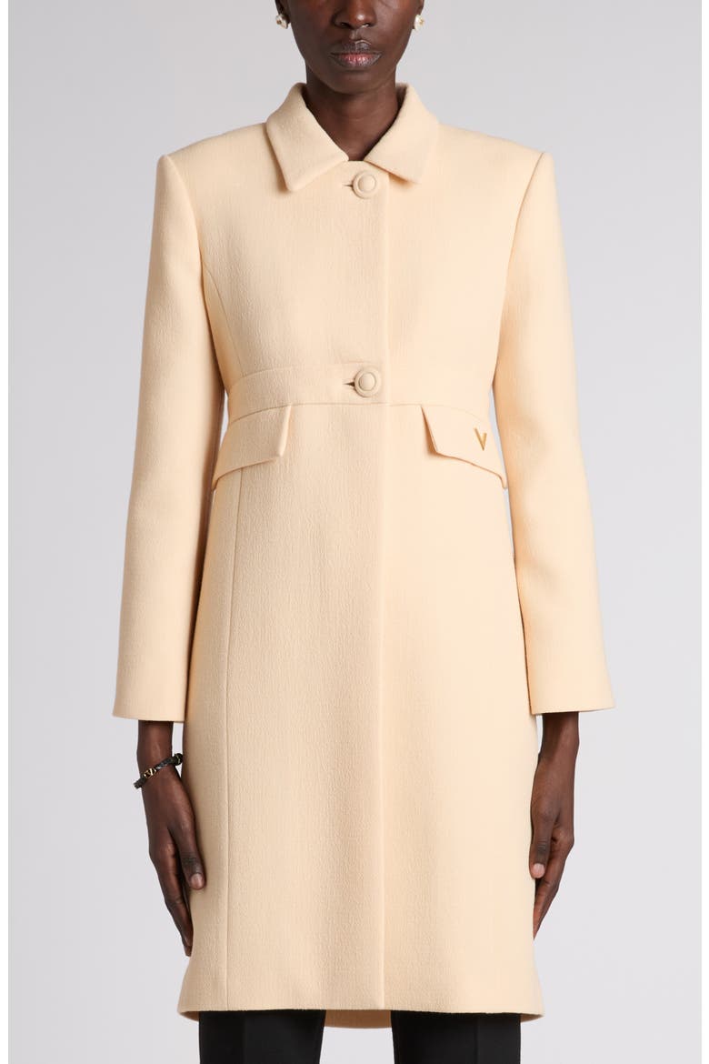 Wool Crepe Coat, Main, color, BEIGE