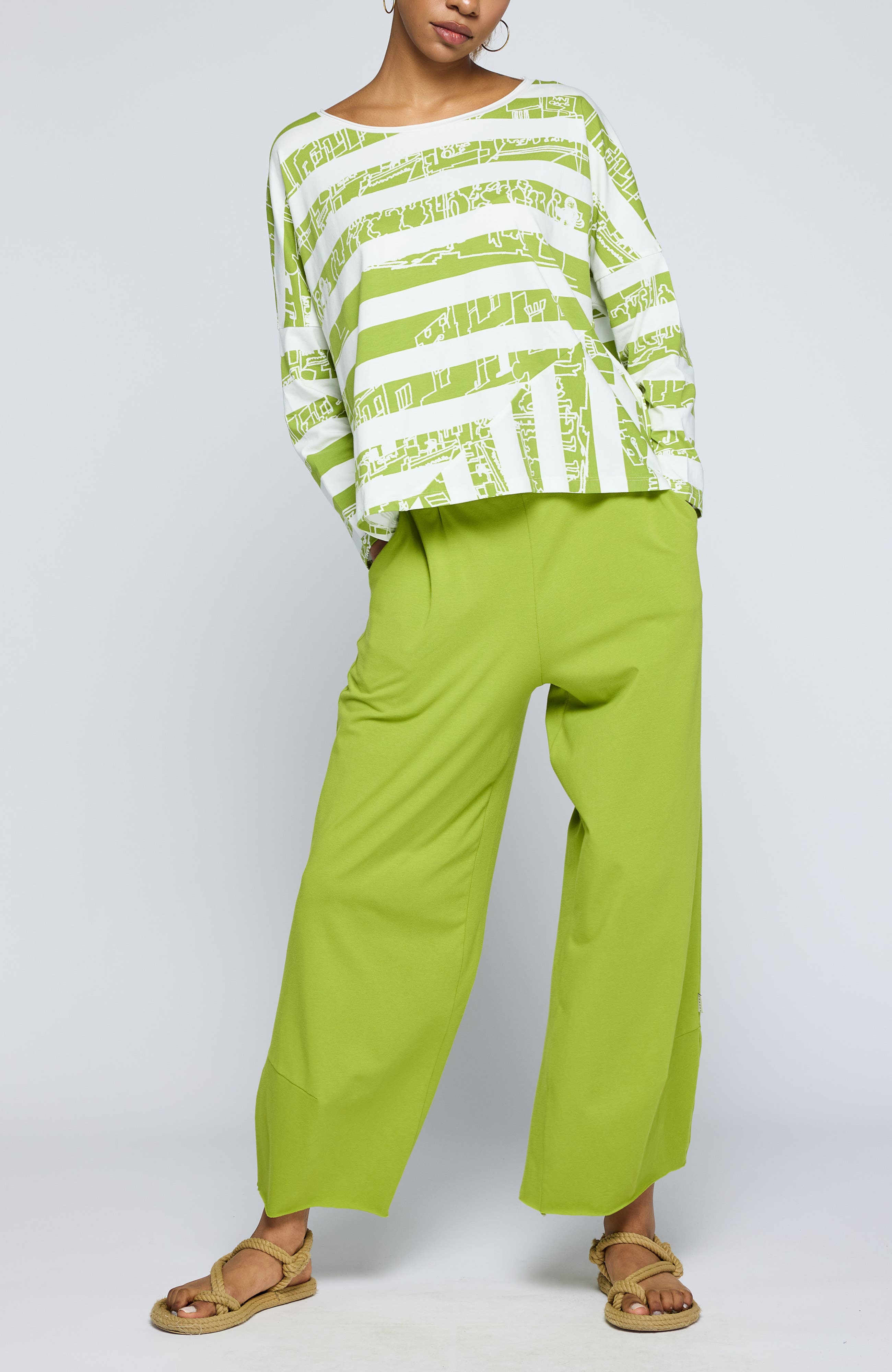 Astraea Striped Cotton Jersey Blouse - image 2