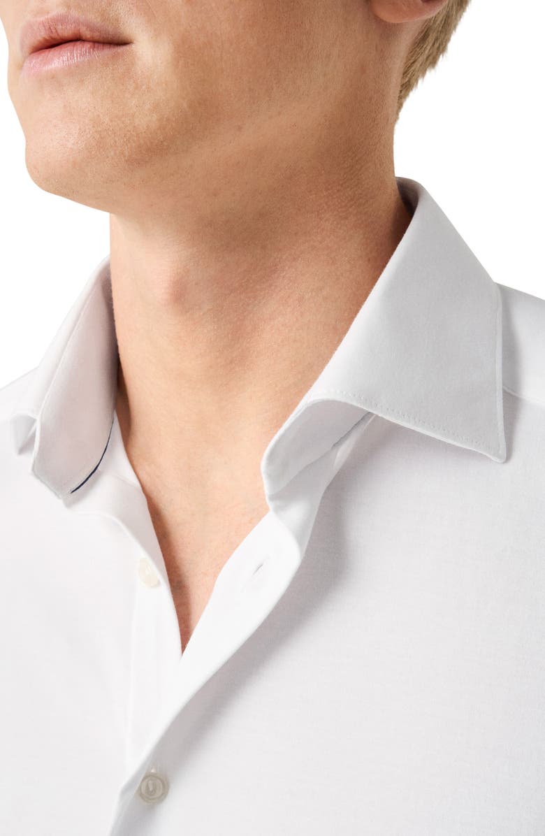 Eton Slim Fit 4Flex Stretch Jersey Dress Shirt, Alternate, color, White