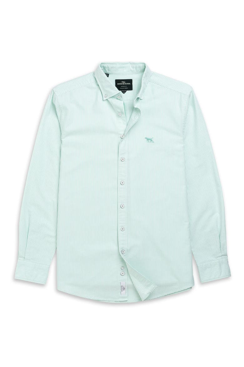Oxford Lakeside Stripe Sports Fit Shirt, Alternate, color, SPEARMINT