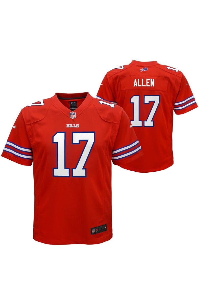 Nike Youth Nike Josh Allen Red Buffalo Bills Game Jersey, Main, color, Red