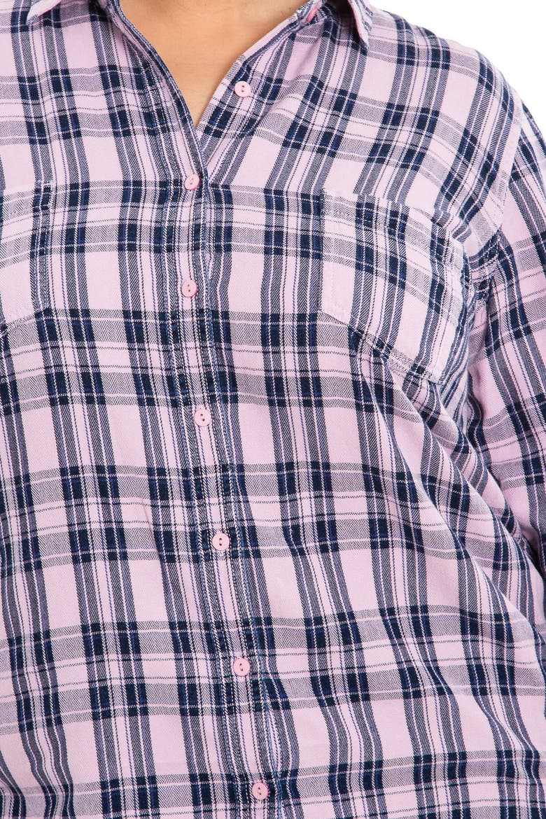 Plaid Western Shirt, Alternate, color, VIOLET