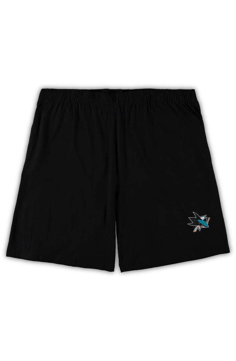 CONCEPTS SPORT Men's Concepts Sport Black/Heathered Charcoal San Jose Sharks Big & Tall T-Shirt & Shorts Sleep Set, Alternate, color, Black