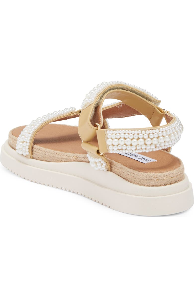 Steve Madden Matina Faux Pearl Bead Platform Sandal, Alternate, color, Pearl