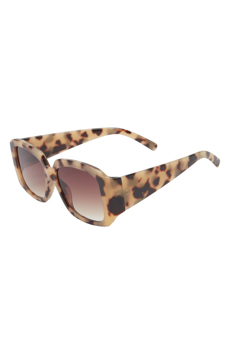 BP. Chunky Gradient Square Sunglasses, Alternate, color, Milky Tortoise