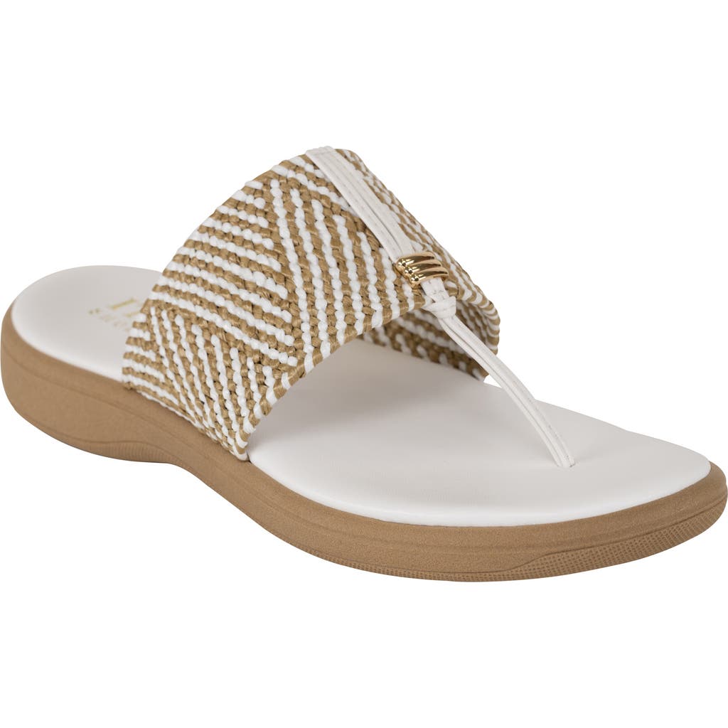 Italian Shoemakers Rylah Chevron Sandal In White