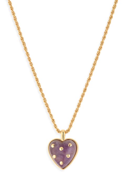 Polka Dot Heart Pendant Necklace