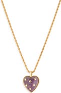 Madewell Polka Dot Heart Pendant Necklace
