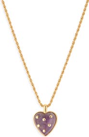 Madewell Polka Dot Heart Pendant Necklace