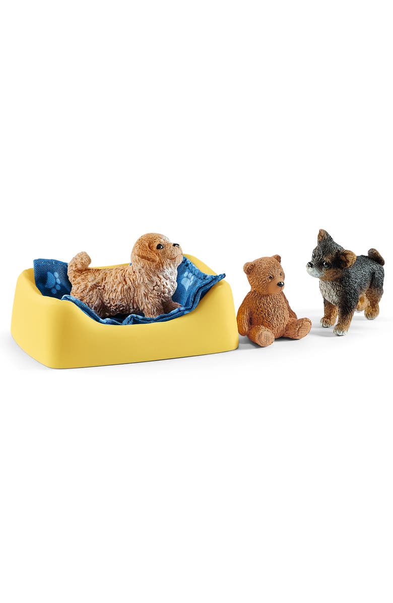 Schleich Farm World Puppy Pen, Animal Figurine Playset, Alternate, color, Multicolored