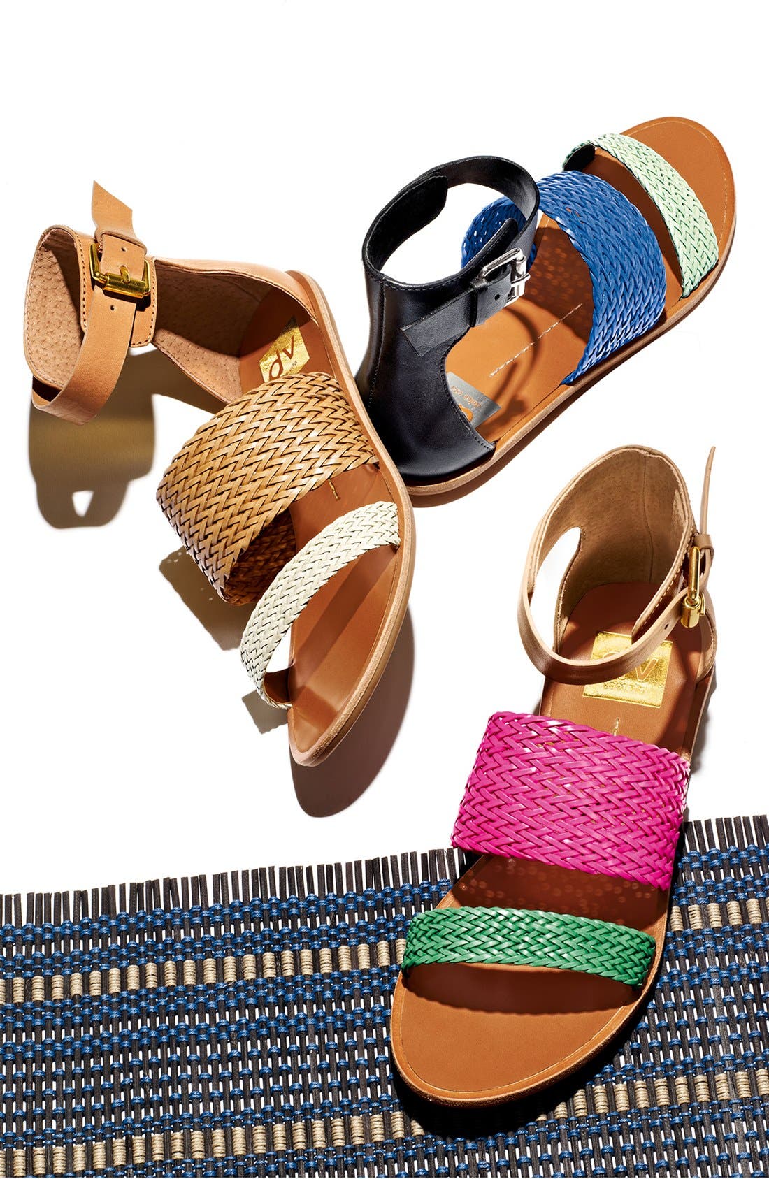 DV by Dolce Vita 'Viera' Ankle Strap Sandal, Alternate, color, BLACK MULTI STELLA
