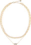 BaubleBar Layered Chain Pendant Necklace