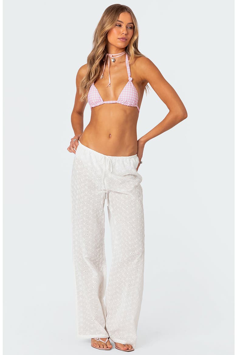 Miracle Eyelet Cover-Up Pants, Alternate, color, WHITE
