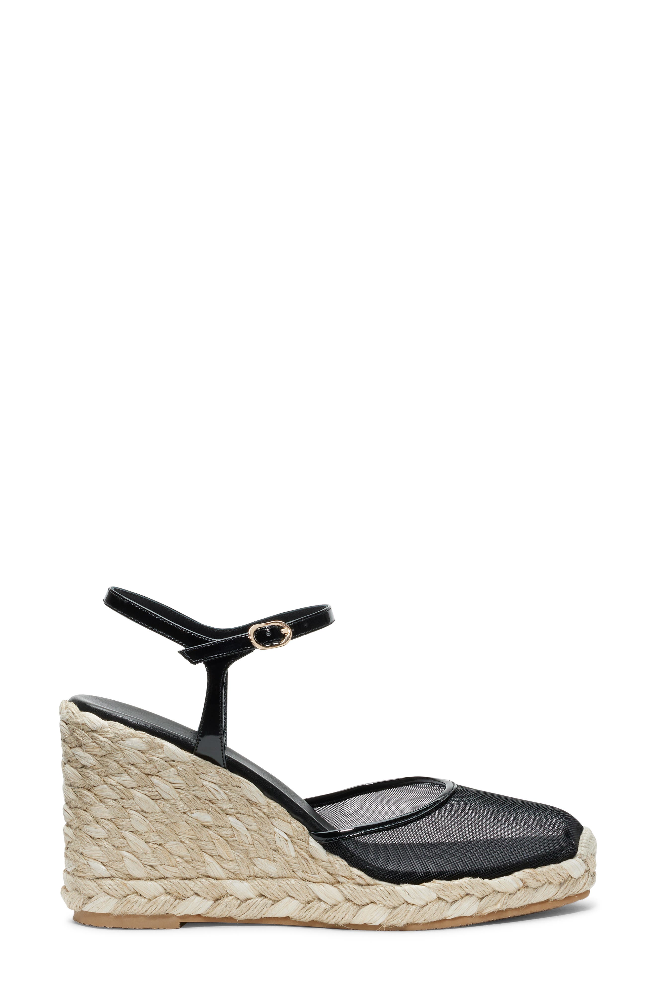 Stuart Weitzman Bareitall Espadrille Wedge, Alternate, color, Black