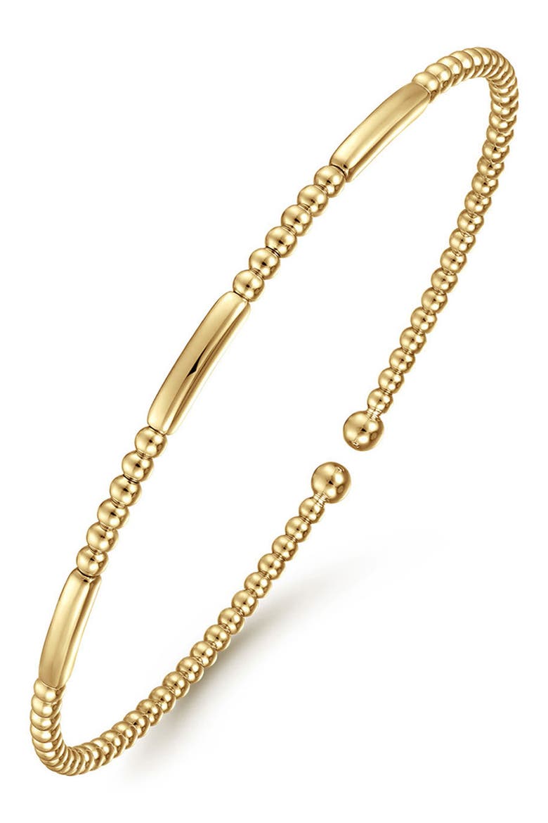 Bujukan Bar Station Beaded Cuff Bracelet, Alternate, color, GOLD