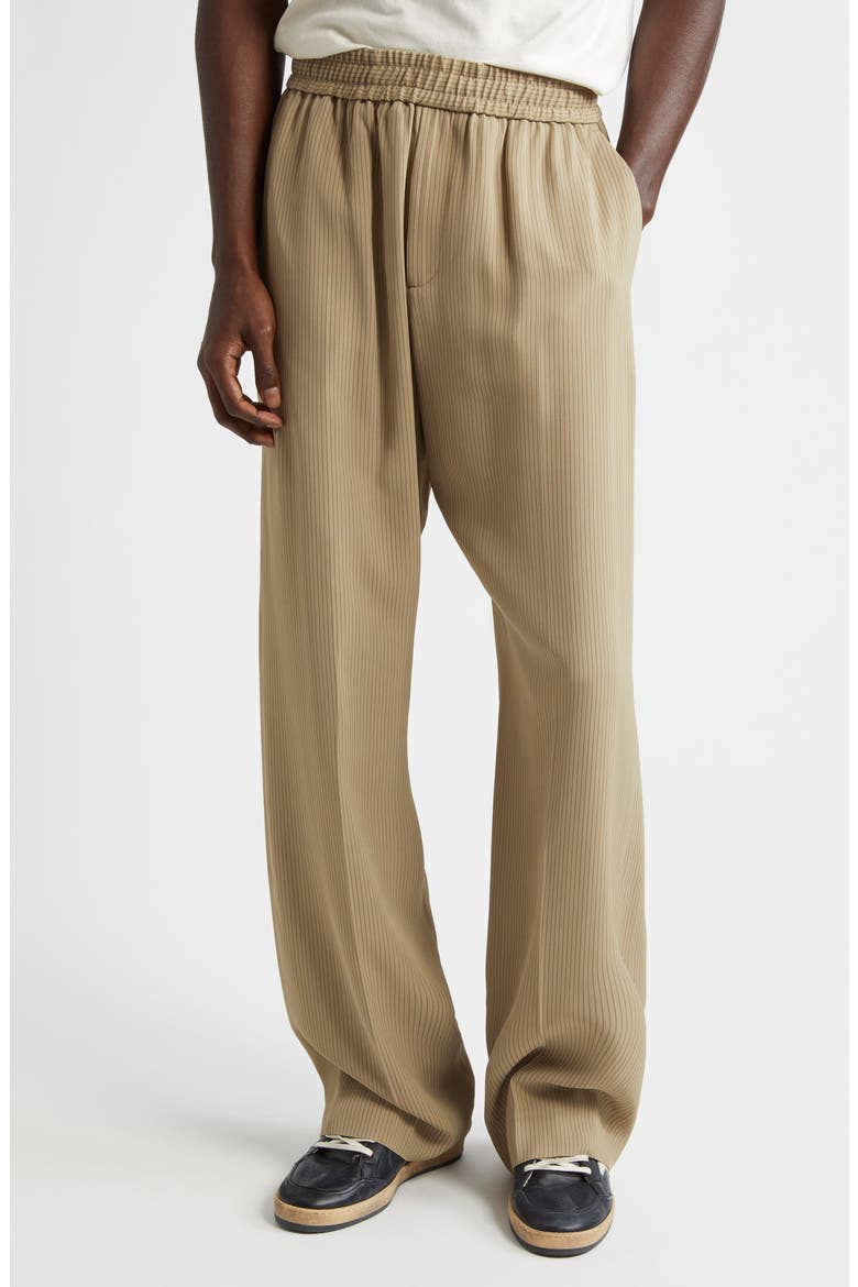 Journey Ivan Pinstripe Wide Leg Pants, Main, color, TRAVERTINE