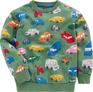 Mini Boden Kids' Traffic Print Cotton Sweatshirt