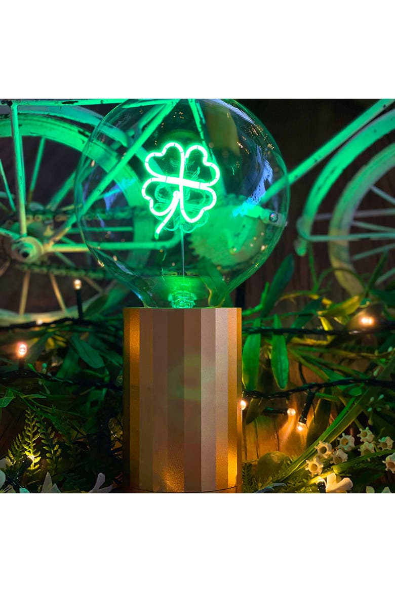 Clover Portable Table Lamp, Alternate, color, Gold