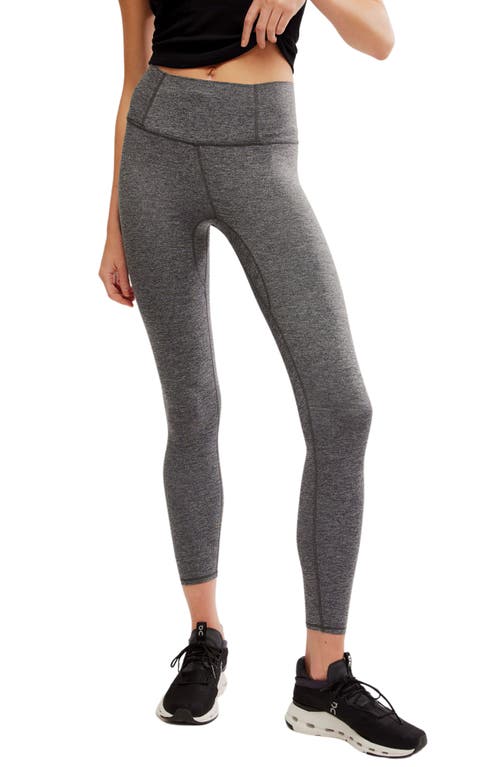 Shop Free People Never Better Heathered Leggings In Black Heather