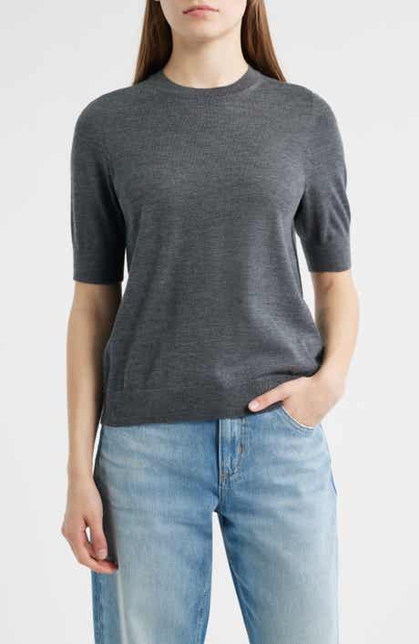 Farbella Short Sleeve Virgin Wool Sweater