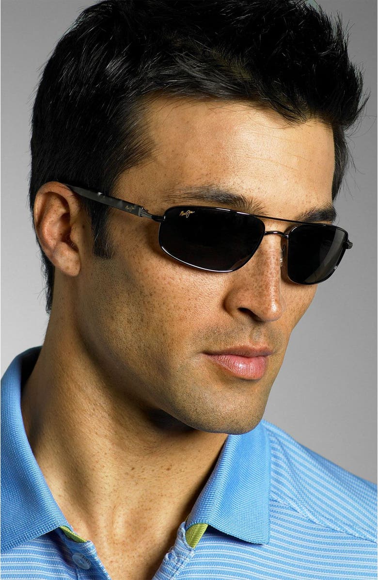 Maui Jim Kahuna 59mm PolarizedPlus<sup>®</sup>2 Rectangular Sunglasses, Alternate, color, Gunmetal