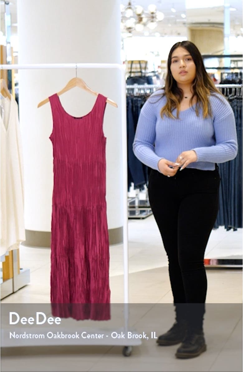 Tiered Pleated Silk Midi Dress, sales video thumbnail
