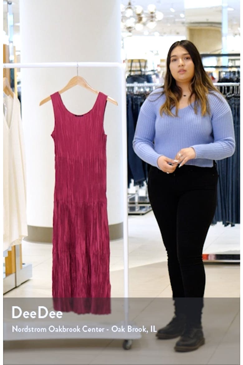 Tiered Pleated Silk Midi Dress video