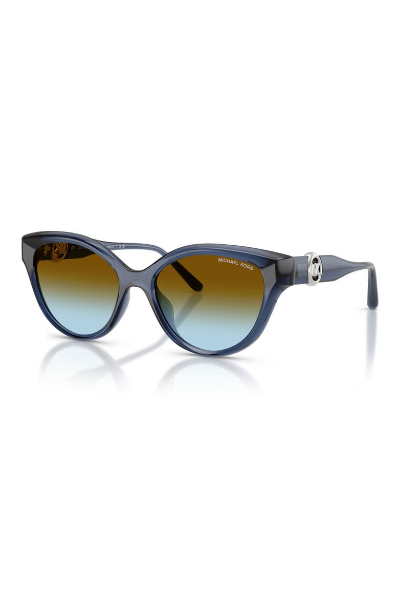 Nagoya 53mm Gradient Cat Eye Sunglasses, Alternate, color, NAVY / BROWN BLUE GRADIENT