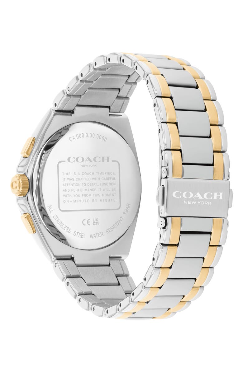 COACH Jackson Bracelet Chronograph Watch, 41.5mm, Alternate, color, Silver  Gold