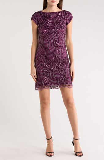 Vince Camuto Embellished Cap Sleeve Sheath Dress