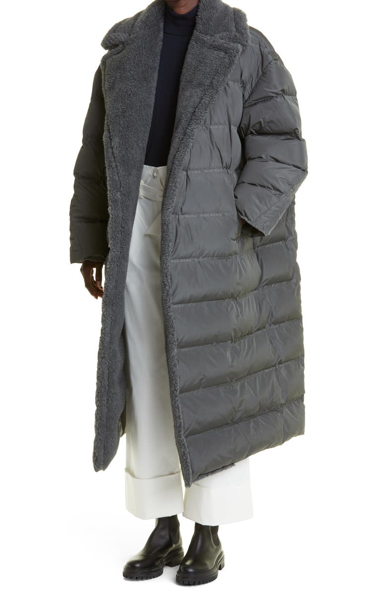 Max Mara Frisia Logo Jacquard Puffer Coat, Alternate, color, 