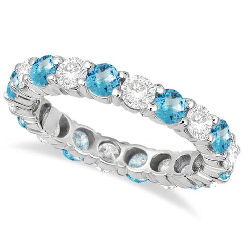 Eternity Diamond & Gemstone Anniversary Band 14K 3.50ct