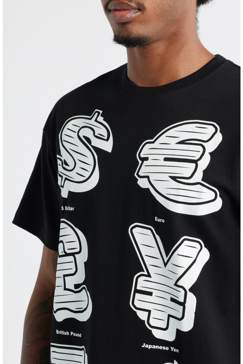 Currency Graphic T-Shirt, Alternate, color, BLACK