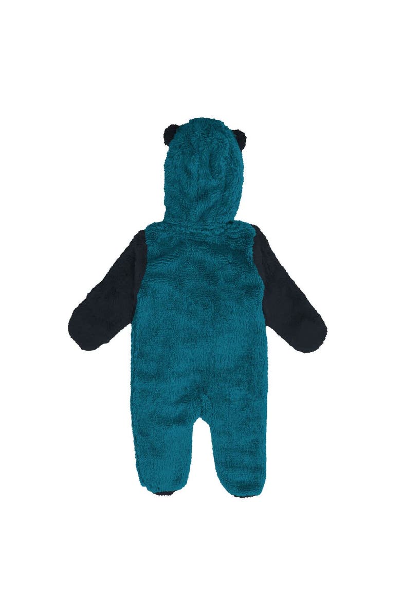 Outerstuff Infant & Newborn Outerstuff Teal San Jose Sharks Stay Napping Fleece Bunting Full-Zip Hooded Sleeper, Alternate, color, Teal