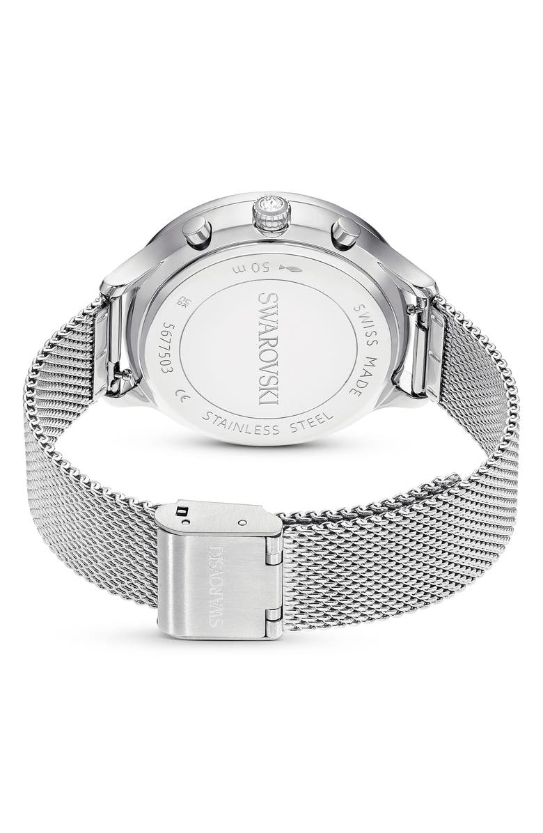 Swarovski Novo Bracelet Chronograph Watch, 37mm, Alternate, color, Silver