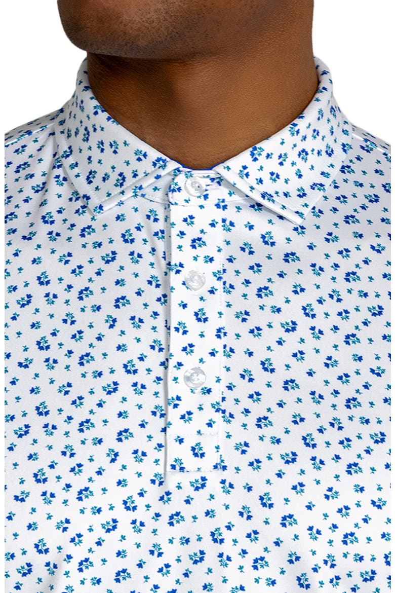 Hyndford Floral Polo, Alternate, color, BRIGHT WHITE